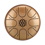 HLURU 304 Stainless Steel Tongue Drum 5 Inch 8 Notes (Flower of Life)