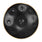 Tambour à main en acier nitruré gris HLURU 22 pouces 10 notes Instrument de percussion D-kurd - Niveau A Gold Edge Professional Handpan