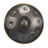 HLURU Nitride Steel Vintage Handpan Drum 22 Inch 10 Notes Professional Handpan - Level A Gold Edge