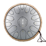 HUASHU Carbon Steel Tongue Drum 13 Inch 15 Notes D Major - Floating Lotus Tongue Drum