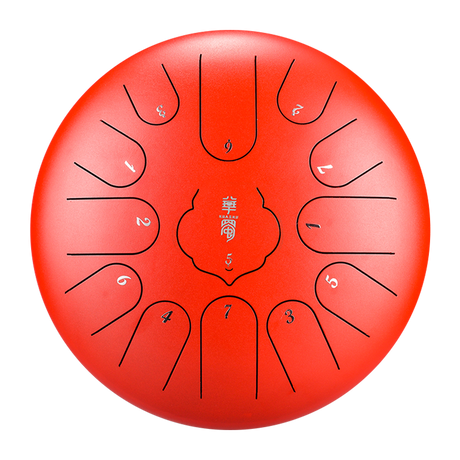 HUASHU Zungentrommel aus Kohlenstoffstahl, 12 Zoll, 13 Noten C-Dur – RUYIN Zungentrommel