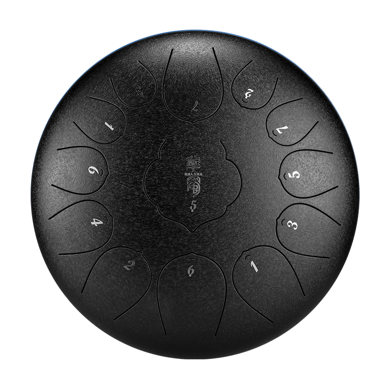 HUASHU Zungentrommel aus Kohlenstoffstahl, 12 Zoll, 13 Noten C-Dur – THD Lotus-Zungentrommel
