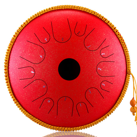 Hluru Copper Steel Tongue Drum 14 Inch 14 Notes for Spiritual Practices - Butterfly Tongue Drum