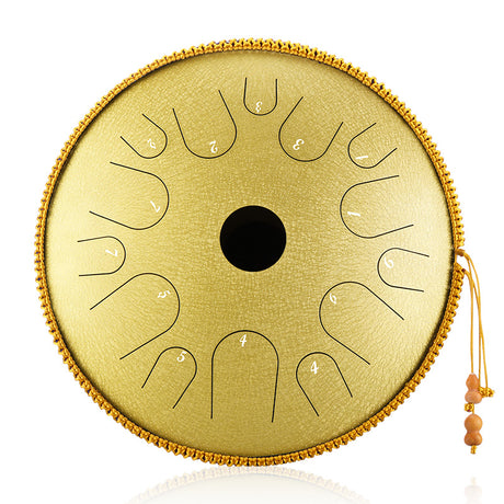 Hluru Copper Steel Tongue Drum 14 Inch 14 Notes for Spiritual Practices - Butterfly Tongue Drum