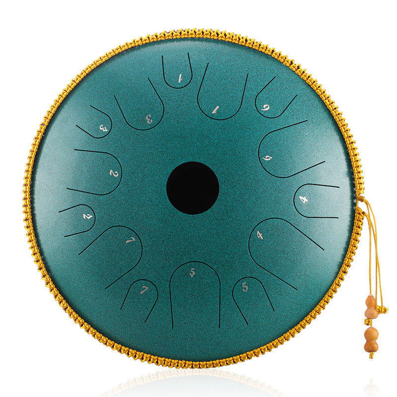 Hluru Copper Steel Tongue Drum 14 Inch 14 Notes - Butterfly Tongue Drum