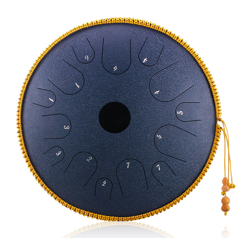 Hluru Copper Steel Tongue Drum 14 Inch 14 Notes - Butterfly Tongue Drum