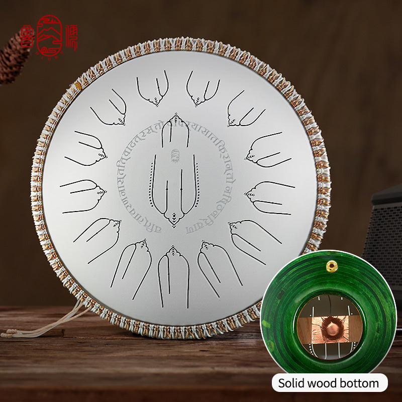 Hluru Microalloyed Steel Tongue Drum 15 Notes 14'' D Major 432Hz - Eq Healing