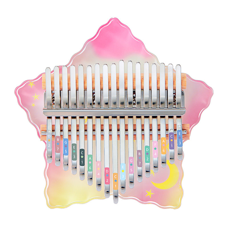 Huashu 17/21 Tasten Acryl C-Dur Kalimba – Sternmond