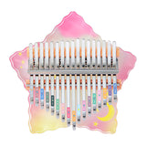 Huashu 17/21 Keys Acrylic C Major Kalimba - Star Moon