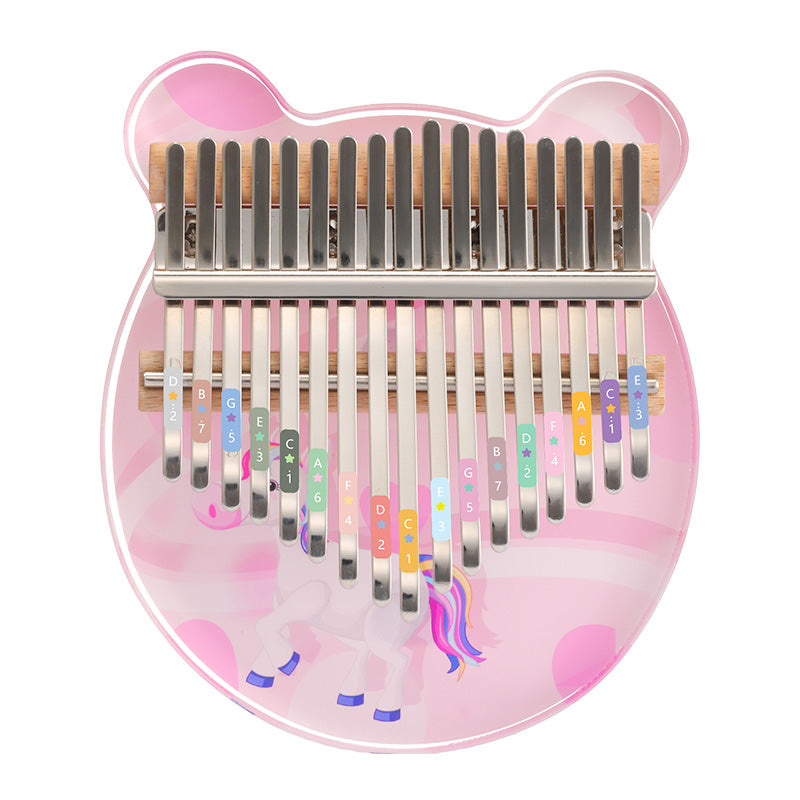 HUASHU Acryl 17/21 Tasten C-Dur Kalimba – Einhorn-Serie