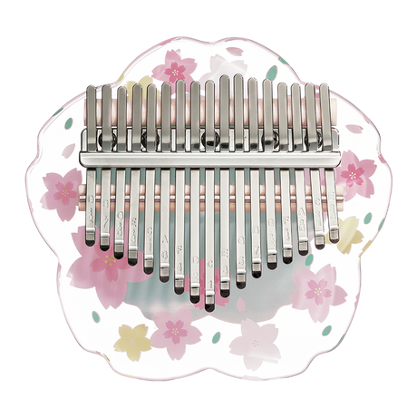 Huashu 17/21 Keys Acrylic C Major Kalimba - Transparent Green Sakura