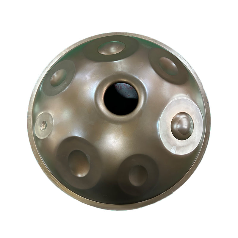 Handpan de acero inoxidable de 22 pulgadas y 10 notas en D Kurd/D Amara