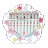 Huashu 17/21 Keys Acrylic C Major Kalimba - Transparent Green Sakura