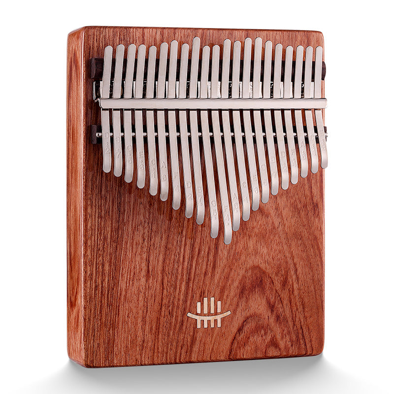 Kalimba Hluru 17/21 touches en padouk zambien en do majeur - Trou sonore inférieur