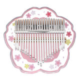 Huashu Kalimba 17/21 touches en acrylique Do majeur - Sakura rose transparent