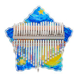 HUASHU Acryl 17/21 Tasten C-Dur Kalimba – Van Gogh Serie