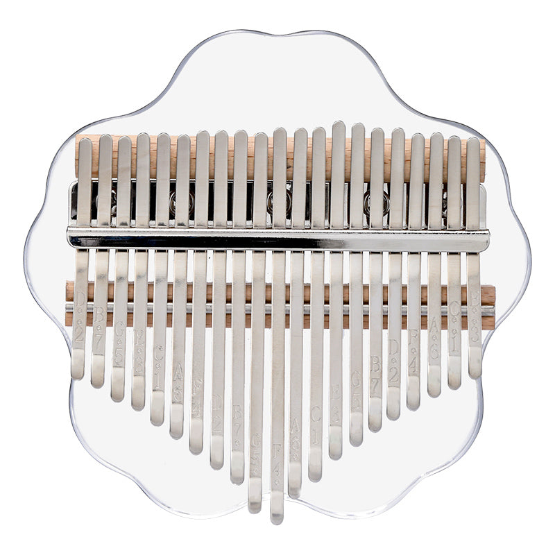 Huashu 17/21 Tasten Acryl C-Dur Kalimba – Transparente Sakura