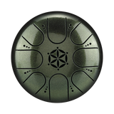 HLURU 304 Stainless Steel Tongue Drum 5 Inch 8 Notes (Flower of Life)