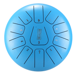 HUASHU Zungentrommel aus Kohlenstoffstahl, 12 Zoll, 11 Noten, C-Dur, quadratische Zungentrommel