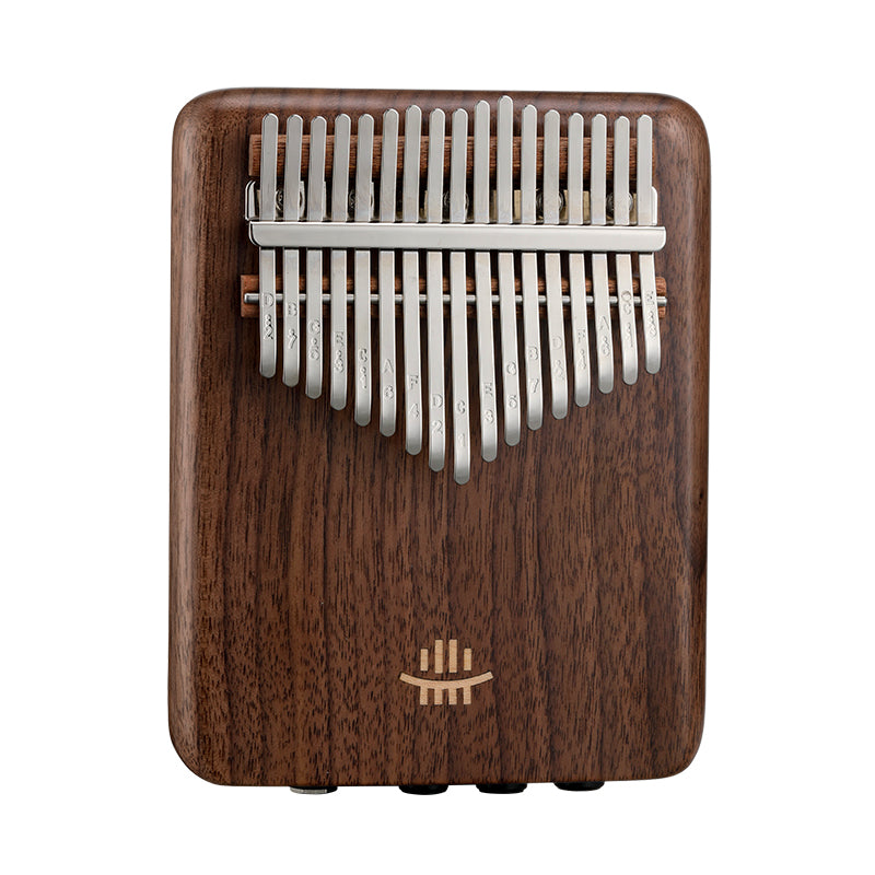 Hluru 17/21 keys C Major Black Walnut Multifunctional  EQ Kalimba, Integrates Sound Pickup, Amplification, Internal Recording, and Effects