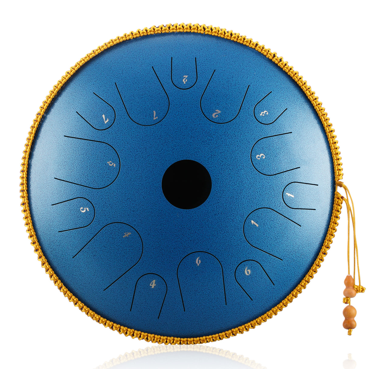 Hluru Copper Steel Tongue Drum 14 Inch 14 Notes - Butterfly Tongue Drum