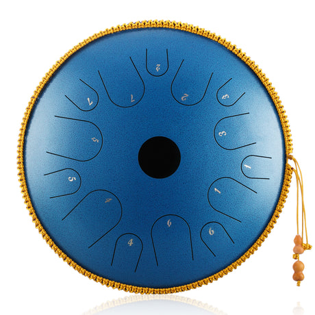 Hluru Copper Steel Tongue Drum 14 Inch 14 Notes for Spiritual Practices - Butterfly Tongue Drum