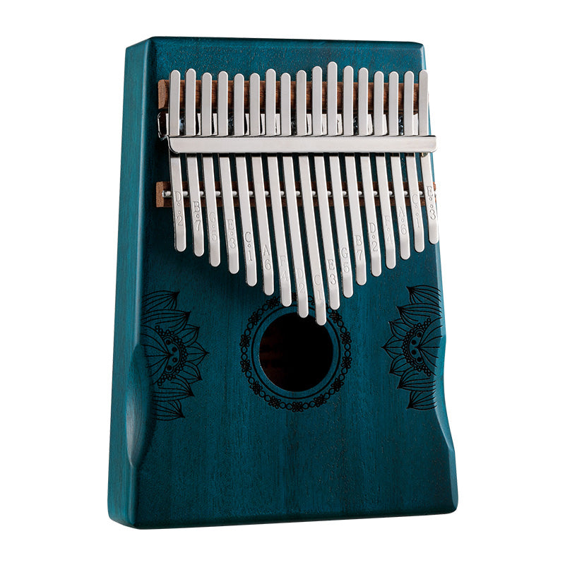 HUASHU Kalimba Daumenklavier 17 Tasten/21 Tasten C-Dur Mahagonikern – Hollow Lotus Serie