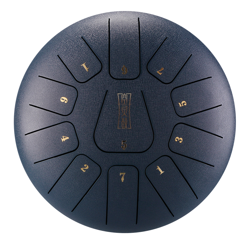 HUASHU Carbon Steel Tongue Drum 8 Inch 11 Notes F Major for Meditation - Square Tongue Drum