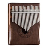 HUASHU Kalimba Daumenklavier 17 Tasten/21 Tasten C-Dur Mahagonikern – Hollow Lotus Serie