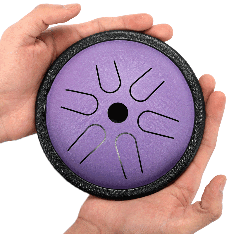 HLURU Microalloyed Steel Tongue Drum 5.5 Inch 6 Notes - Pocket Drum