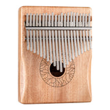 HUASHU Kalimba Daumenklavier 17 Tasten/21 Tasten C-Dur Mahagonikern – Hollow Lotus Serie