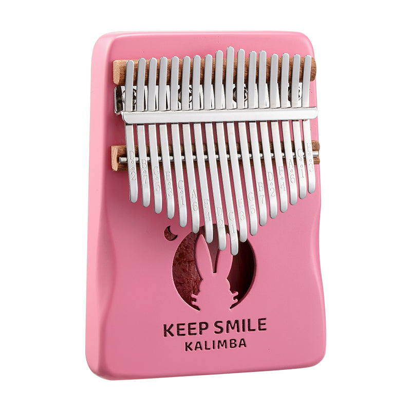 HUASHU Mahogany Core  C Major Pink Bunny Kalimba for Meditation - Animal Series Kalimba