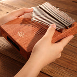 Hluru 17/21 Tasten Sambian Padauk C-Dur Kalimba – unteres Schallloch