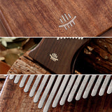 Hluru 17 Keys Koa C Major Kalimba for Spiritual Practices - Square Panel