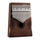 HUASHU Kalimba Daumenklavier 17 Tasten/21 Tasten C-Dur Mahagonikern – Hollow Lotus Serie