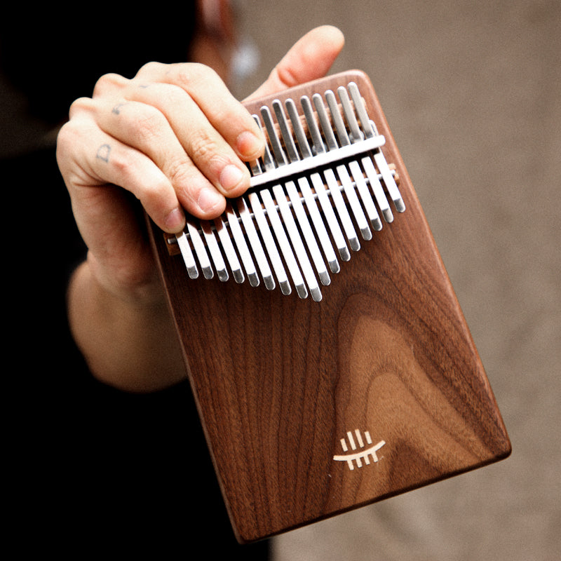 HLURU 17 Keys and 21 Keys Chromatic Kalimba C Major Thumb Piano for Sound Healing - Class A Black Walnut Series