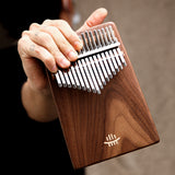 HLURU 17 Keys and 21 Keys Chromatic Kalimba C Major Thumb Piano for Sound Healing - Class A Black Walnut Series