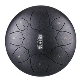 HUASHU Carbon Steel Tongue Drum 12 Inch 8 Notes C5 Major -Upgrade Lotus tongue Drum