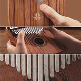 Hluru 17 Keys Red Rosewood C Major Kalimba for Meditation - Bottom Sound Hole