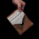 HUASHU Kalimba Daumenklavier 17 Tasten/21 Tasten C-Dur Mahagonikern – Hollow Lotus Serie