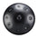 HLURU Handpan-Trommel aus Edelstahl, Grau, 22 Zoll, 9 Noten, D-Kurd-Handpan – Gummikante der Stufe C