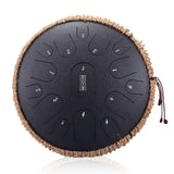 HLURU Microalloyed Steel Tongue Drum 14 Inch 15 Notes with Regular Finish