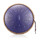 HLURU Microalloyed Steel Tongue Drum 14 Inch 15 Notes with Regular Finish