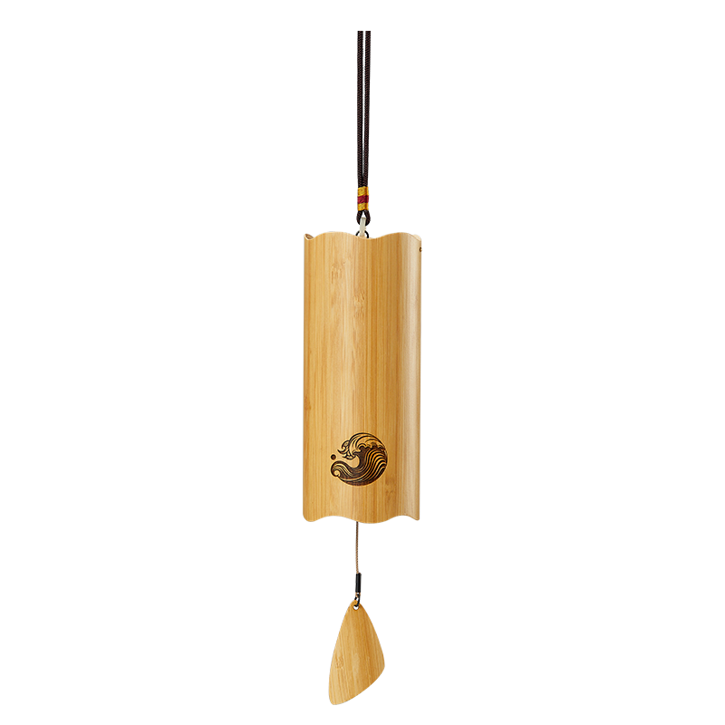 Hluru Nanmu Bamboo Wind Chime 8 Bars Double Swing - Wave Series