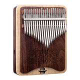 Hluru Kalimba 21 touches en noyer noir et érable Do majeur - Double couche de Wah-Wah