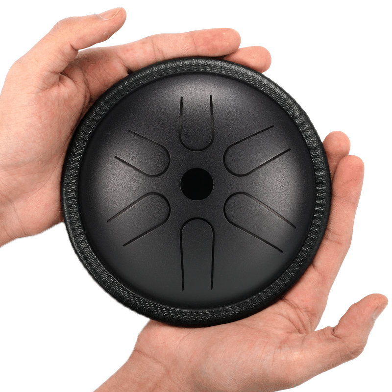 HLURU Microalloyed Steel Tongue Drum 5.5 Inch 6 Notes - Pocket Drum