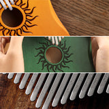 HUASHU Poplar Kalimba C Major Thumb Piano for Mindfulness - Hollow Sunflower Kalimba