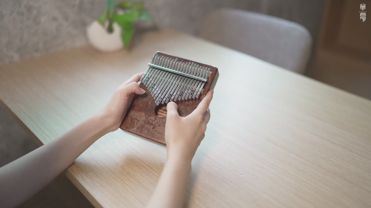 HUASHU Mahogany Core Kalimba C Major Thumb Piano - Hollow Lotus Kalimba