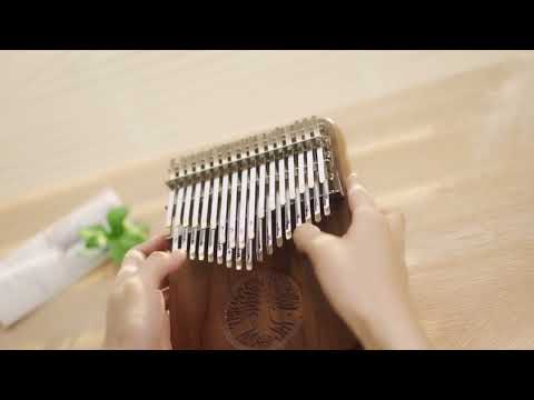 HLURU 34 Keys Black Walnut Chromatic Kalimba B/C Major Thumb Piano - Class A Tree of Life